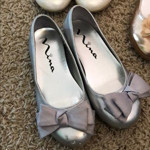 Silver Nina dress shoes.